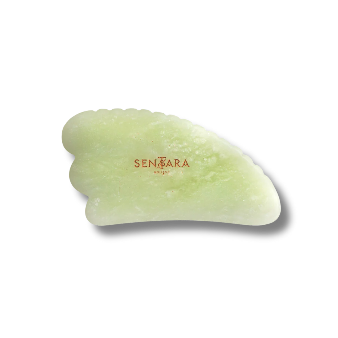 Gua Sha 'Green Jade Heart with Teeth'
